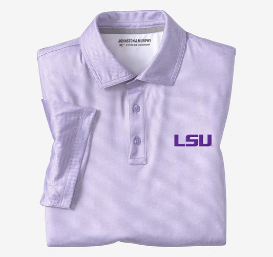 Collegiate XC+™ Gingham Polo - LSU - Violet Shirt