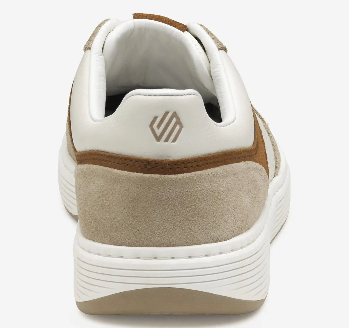 Dawson Moc Toe U-Throat - White Full Grain Leather/Taupe Suede
