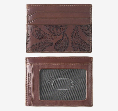 Dress Paisley Weekender Card Wallet - Mahogany