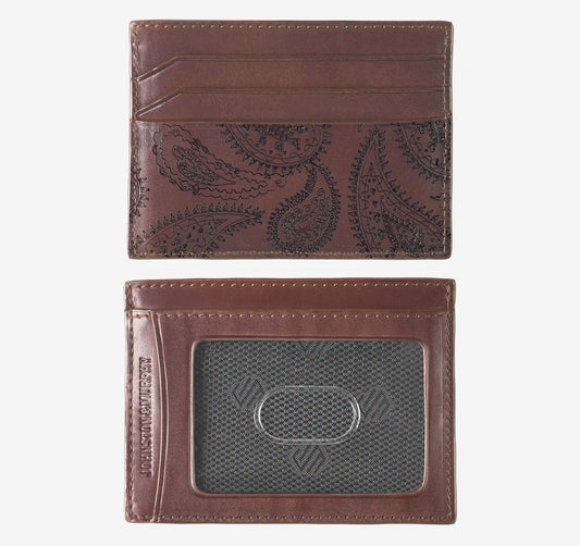 Dress Paisley Weekender Card Wallet - Mahogany