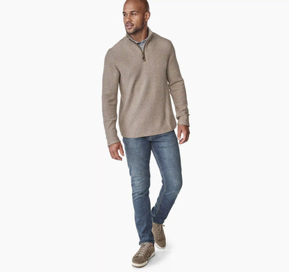 Dalton Mélange Quarter-Zip - Oatmeal