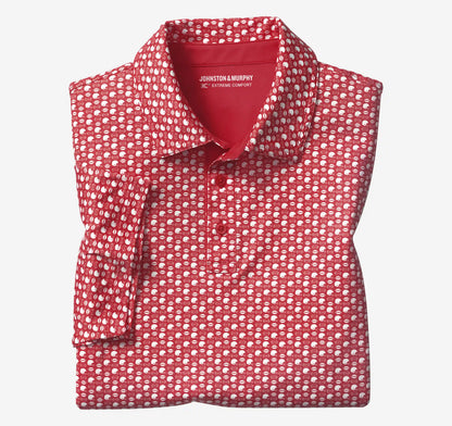 Game Day XC+™ Helmet-and-Football Print Polo - Red