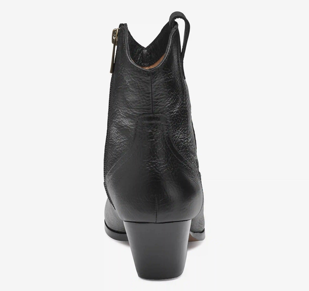 Tristen Western Bootie - Black Waterproof Full Grain