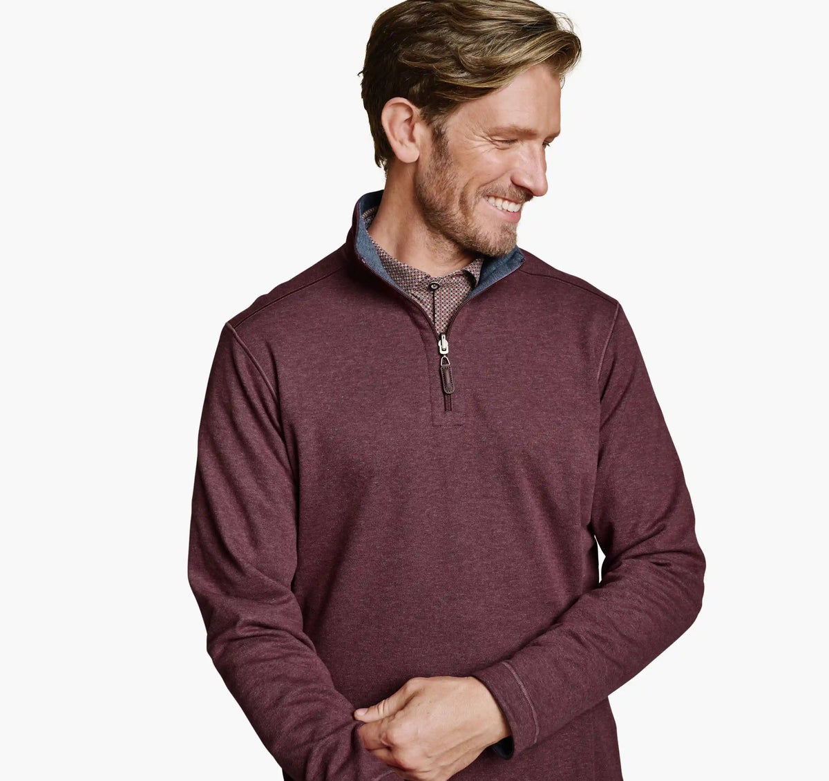 Icon Reversible Quarter-Zip - Berry/Blue