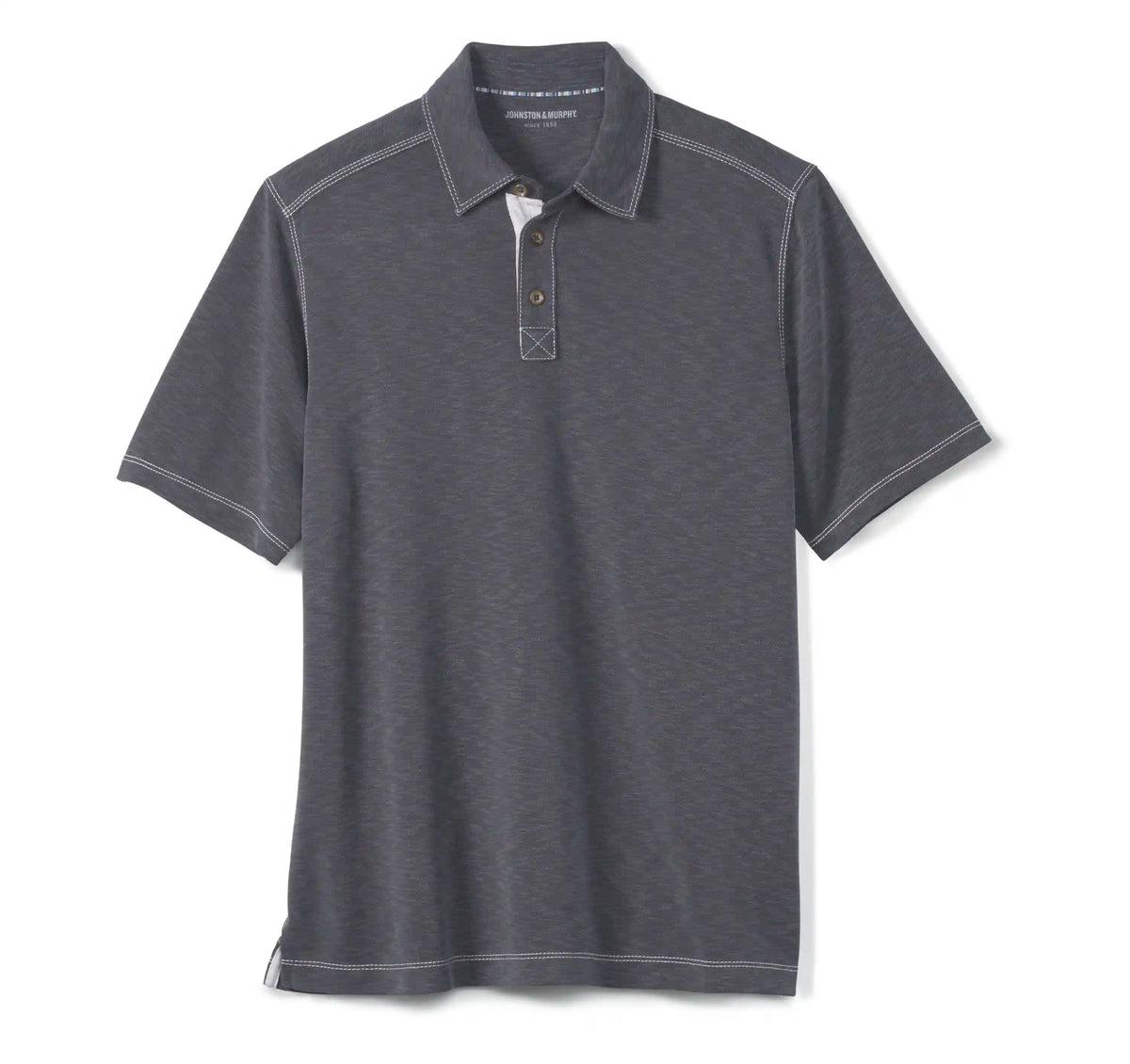 Vintage Slub Polo - Charcoal
