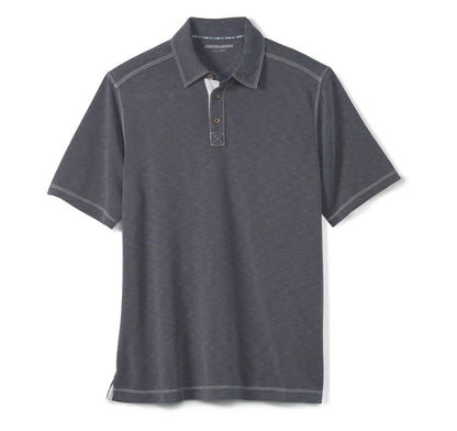 Vintage Slub Polo - Charcoal