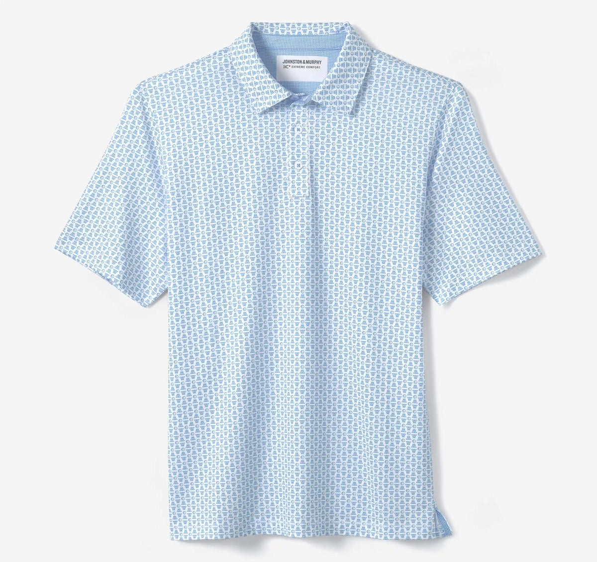Game Day XC+™ Basketball Print Polo - Light Blue
