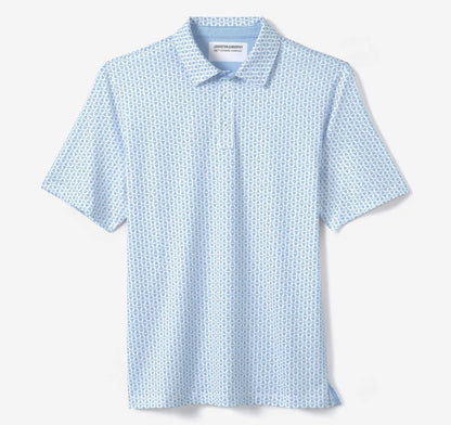 Game Day XC+™ Basketball Print Polo - Light Blue