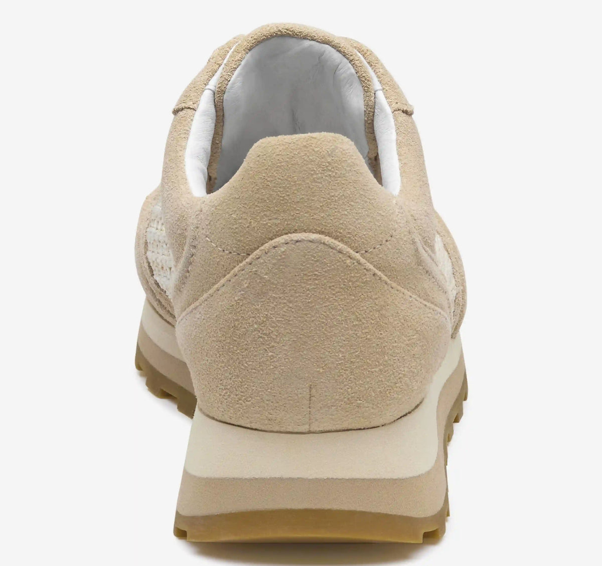 Piper Crochet Lace-Up - Sand Suede/Crochet