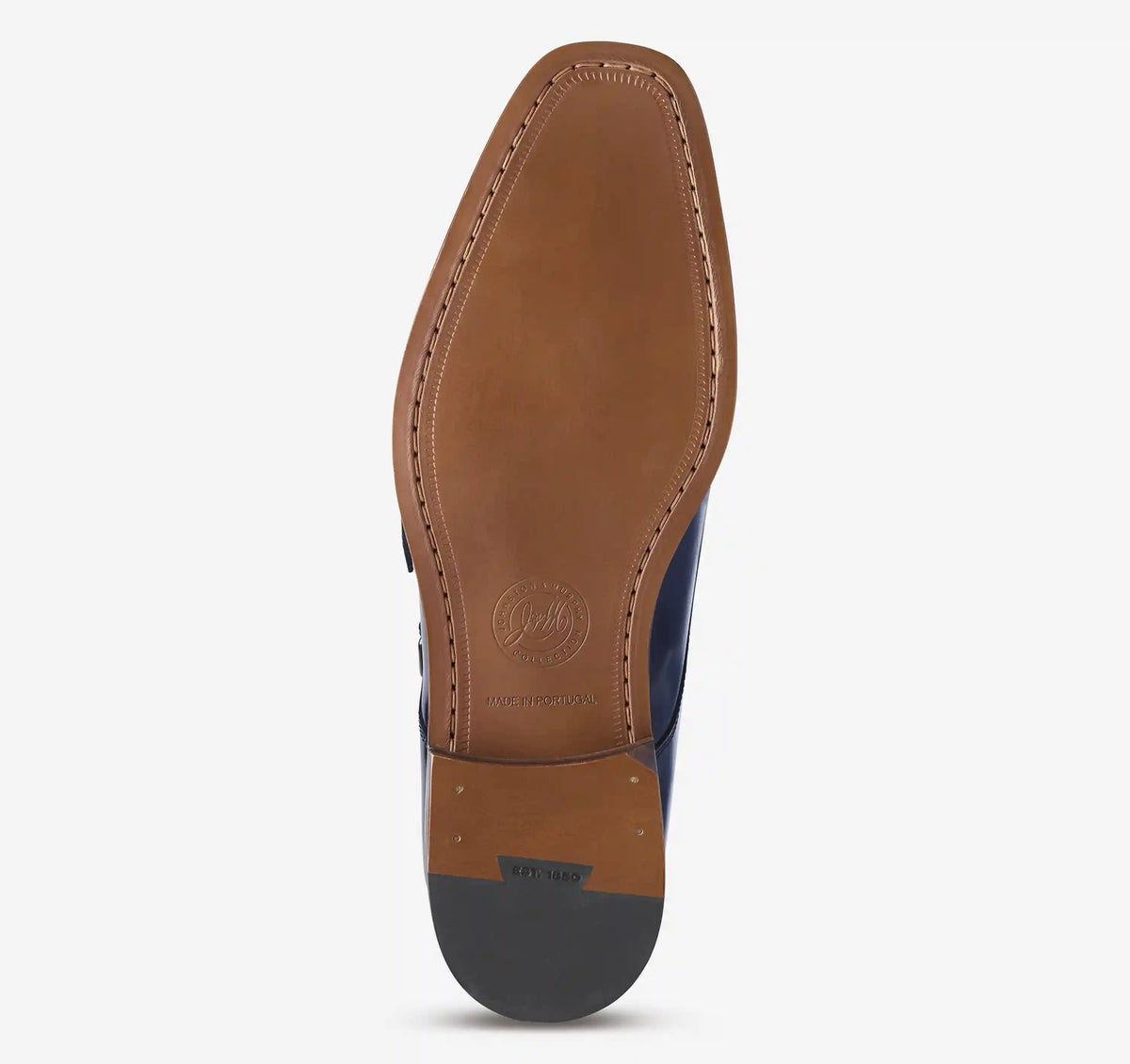 Arrister Double-Monk Cap Toe - Navy Italian Full-Grain Leather