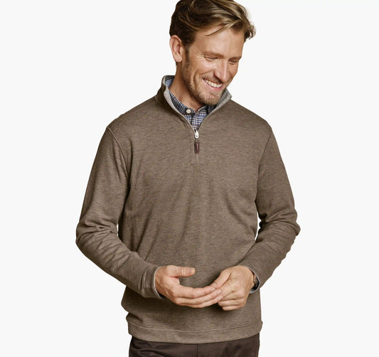 Icon Reversible Quarter-Zip - Oatmeal/Light Gray
