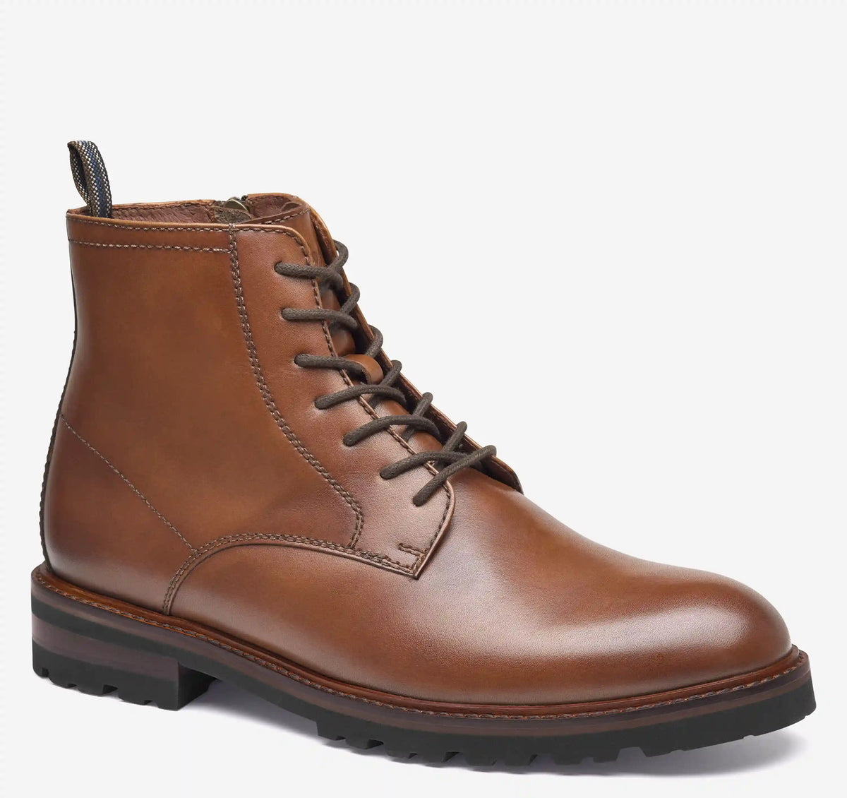 Britton Plain Toe Boot - Tan Full-Grain Leather