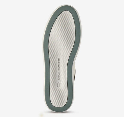Anders T-Toe - Beige Suede/White Full-Grain Leather