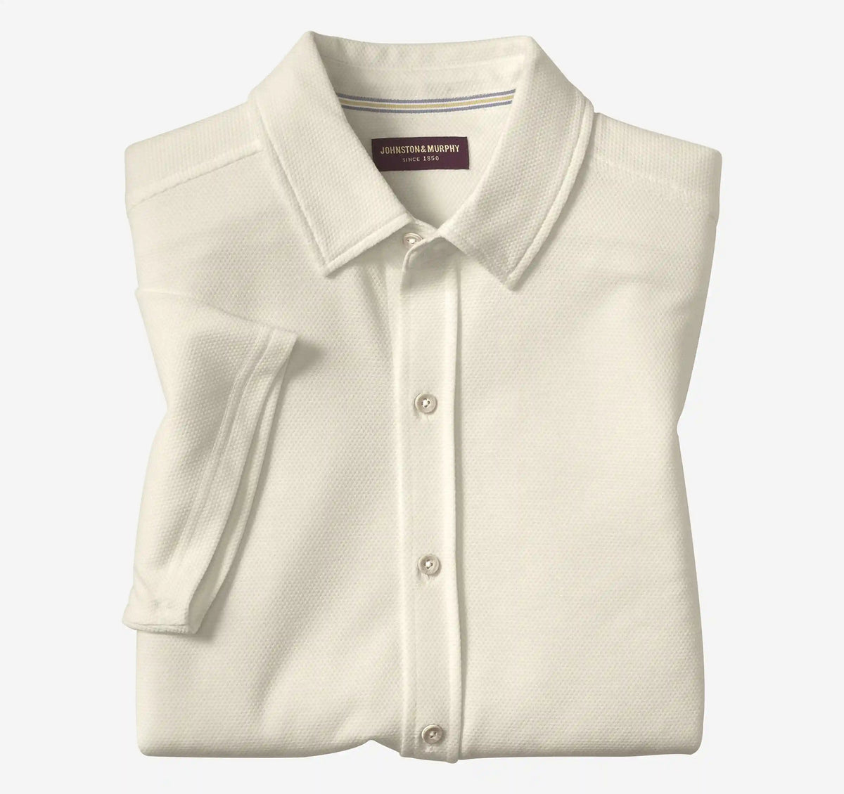 Bennett Short-Sleeve Shirt - White Honeycomb