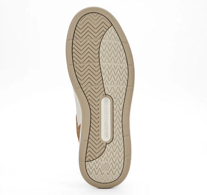 Dawson Moc Toe U-Throat - White Full Grain Leather/Taupe Suede