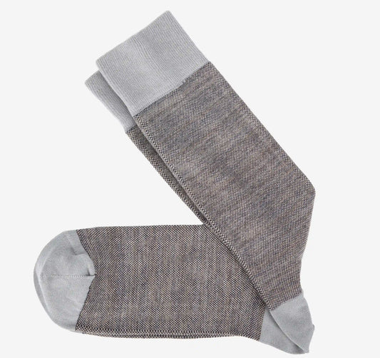 Jacquard Space-Dyed Socks - Khaki Multi