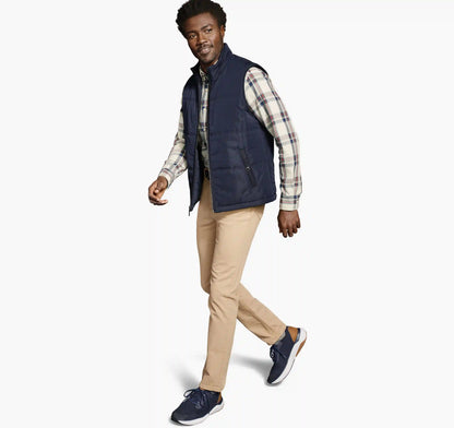 Reversible Quilt Vest - Navy