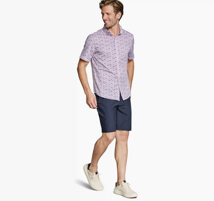 Logan Printed Short-Sleeve Shirt - Pink/Blue Flamingos