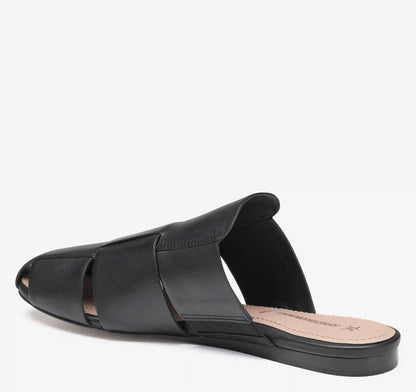 Claire Fisherman Mule - Black Nappa Leather