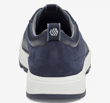 Lucas U-Throat - Navy Full-Grain Leather/Suede