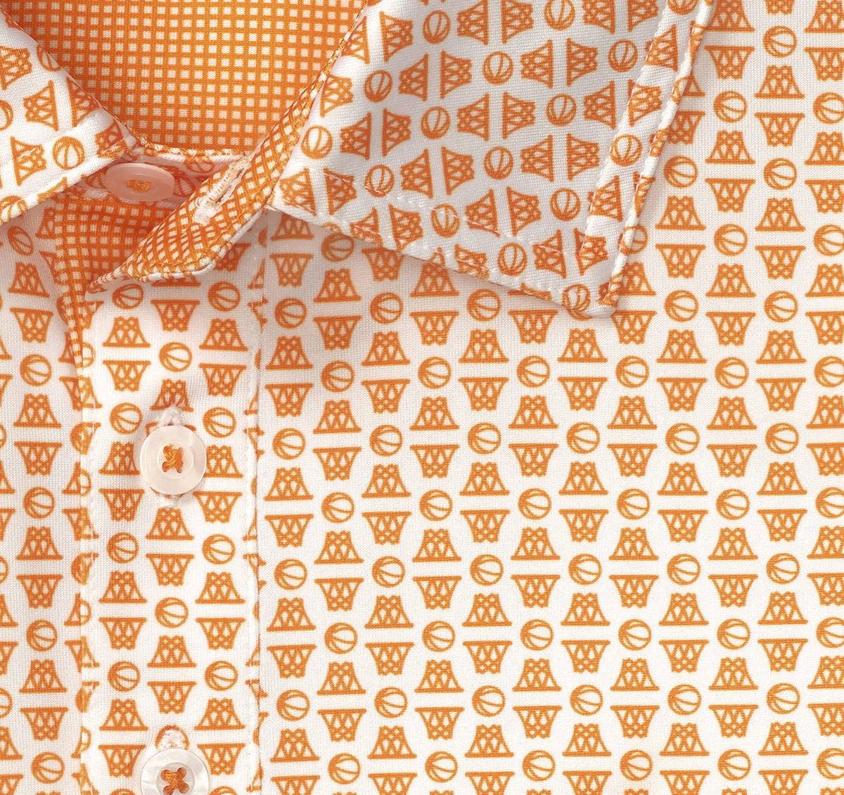 Game Day XC+™ Basketball Print Polo - Orange