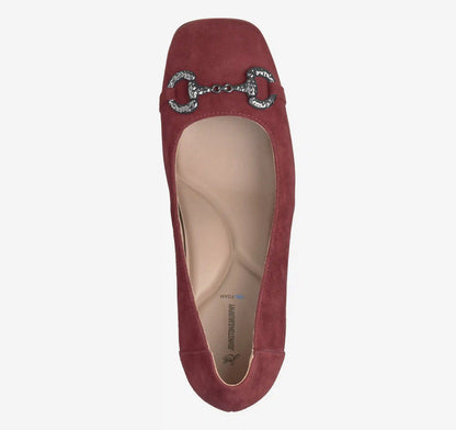 Whitney Bit Pump - Merlot Kid Suede