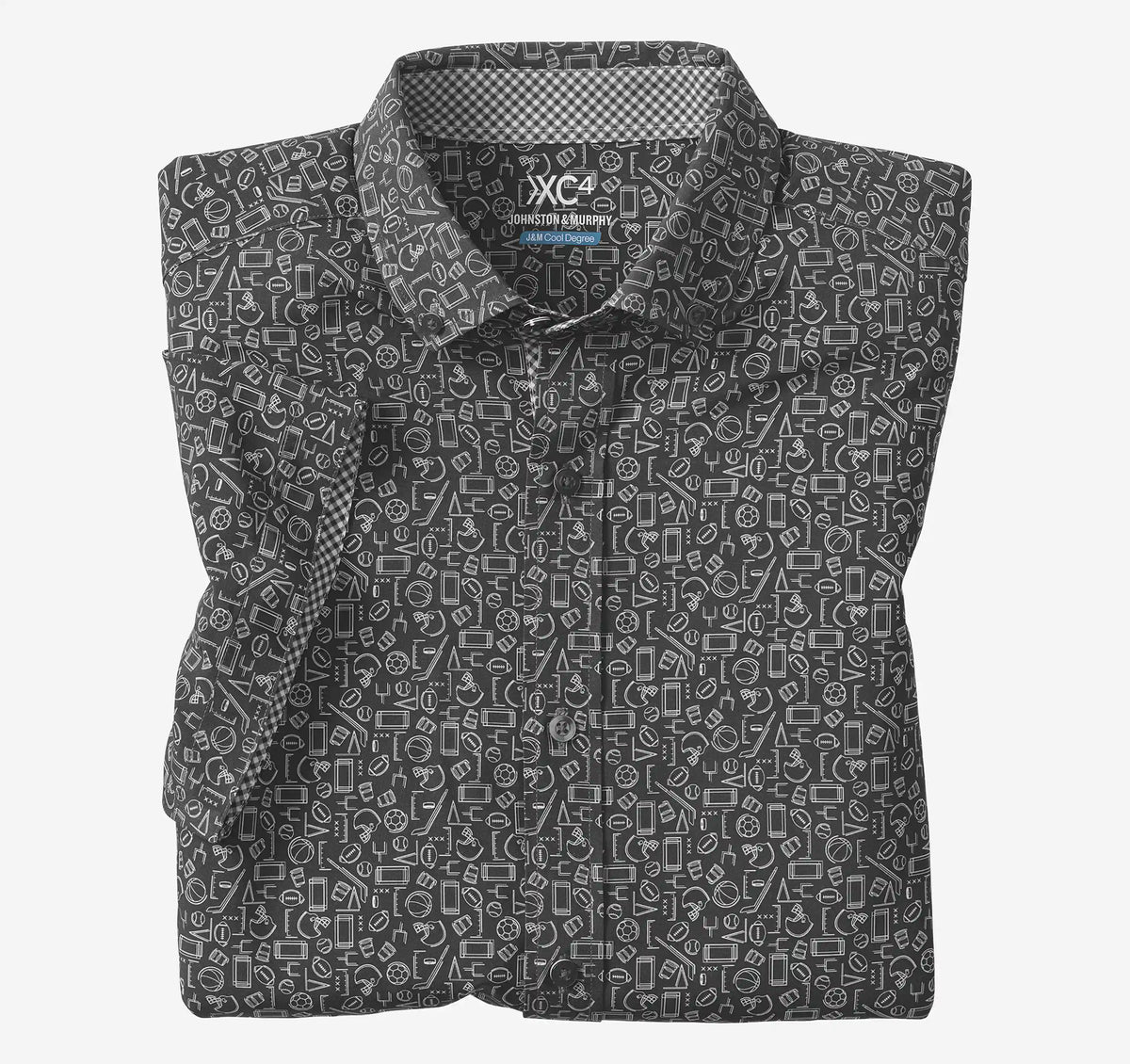 Game Day XC4® Short-Sleeve Multi-Sport Print Shirt - Black