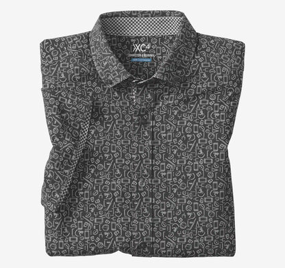 Game Day XC4® Short-Sleeve Multi-Sport Print Shirt - Black