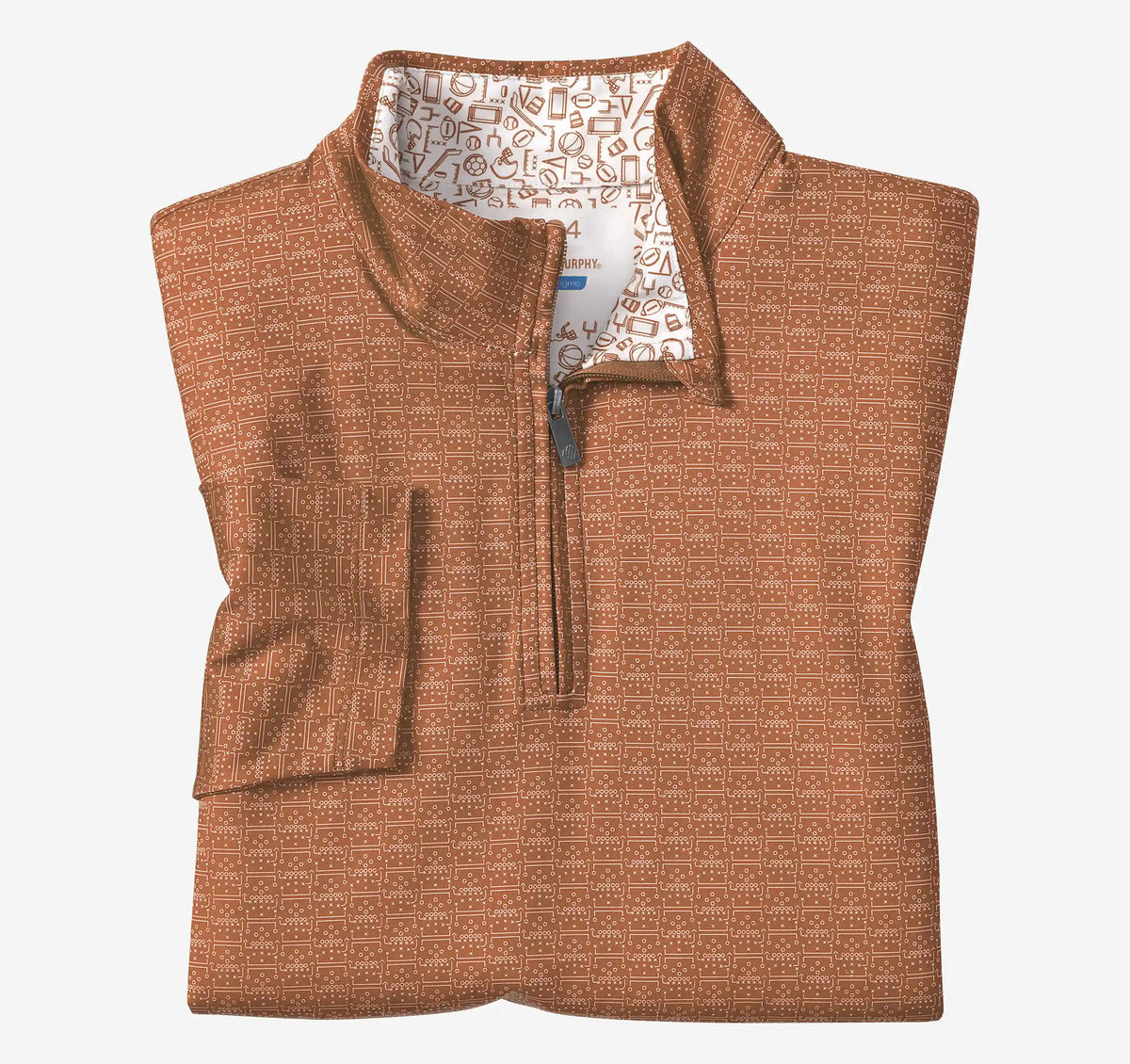 Game Day XC4® Plays Print Quarter-Zip - Rust