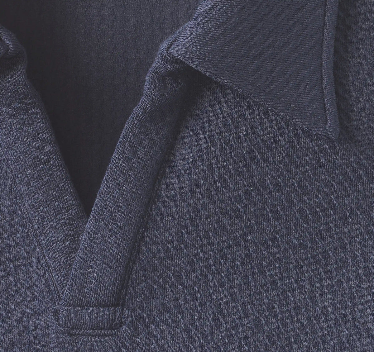 Sedona Long-Sleeve V-Neck Polo - Navy