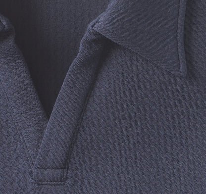 Sedona Long-Sleeve V-Neck Polo - Navy