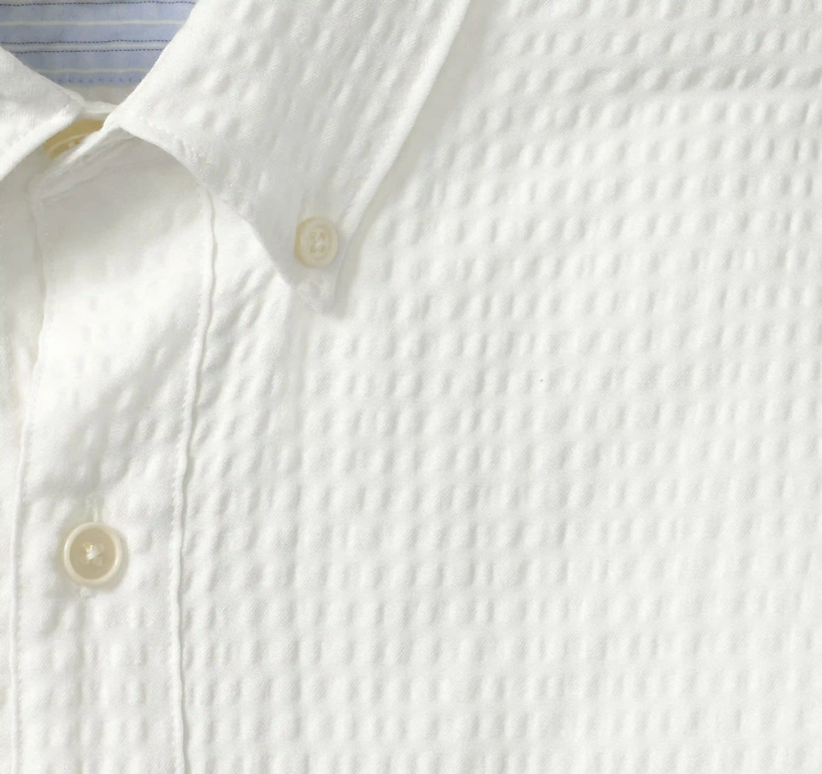 Leland Seersucker Short-Sleeve Shirt - White