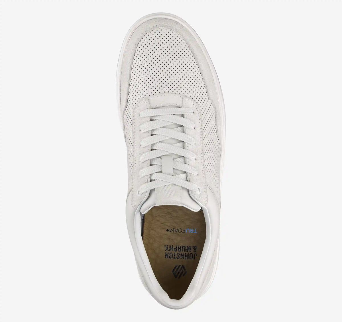 Dawson Moc Toe U-Throat - White Suede/Full-Grain Leather