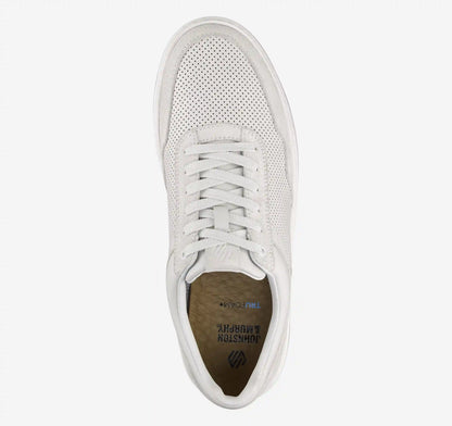 Dawson Moc Toe U-Throat - White Suede/Full-Grain Leather