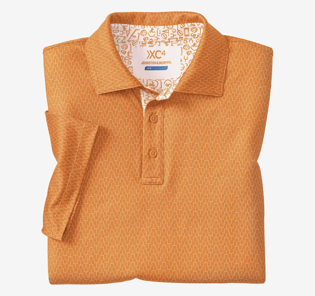 Game Day XC4® Goal Post Print Polo - Orange