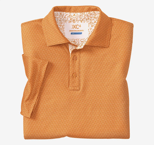 Game Day XC4® Goal Post Print Polo - Orange