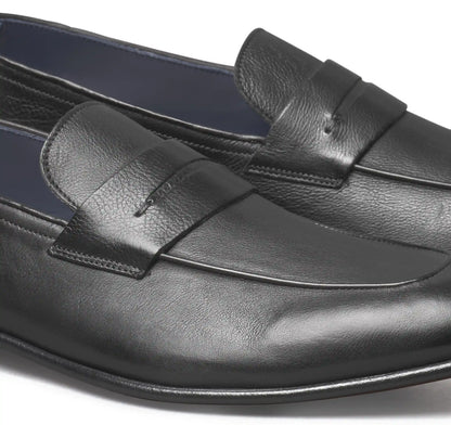 Taylor Penny Loafer - Black Italian Calfskin