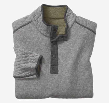 Reversible Quarter-Snap - Moss/Gray Heather