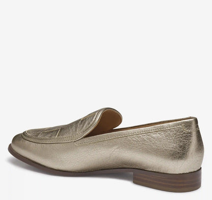Ali Woven Loafer - Gold Italian Metallic Sheepskin