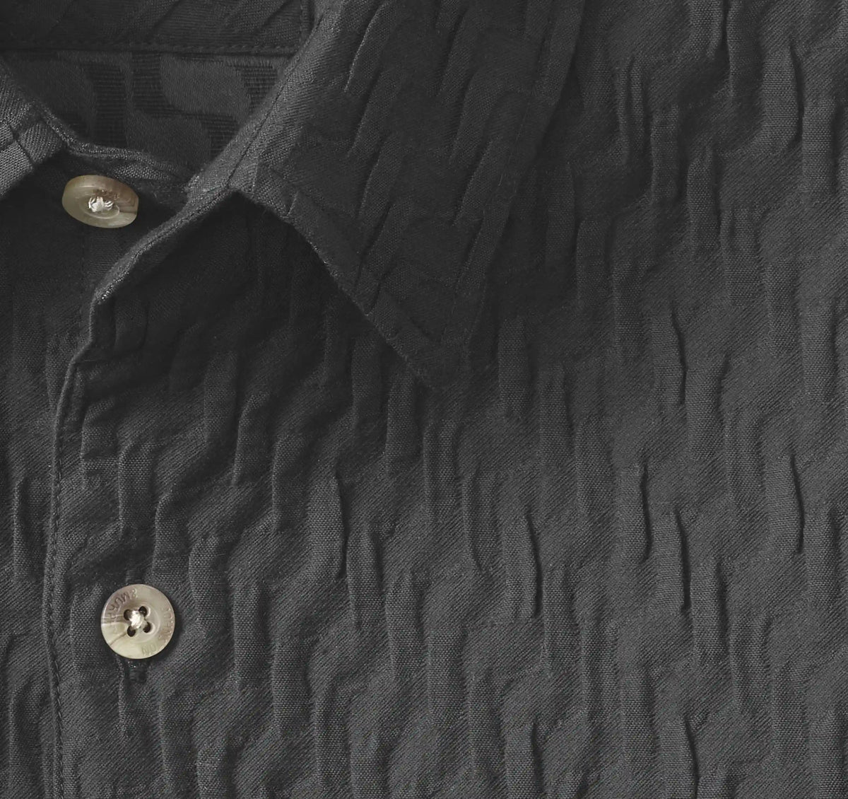 Monterey Textured Short-Sleeve Shirt - Black Diagonal Bar