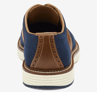 Upton Knit Saddle - Navy Knit/Tan Full Grain