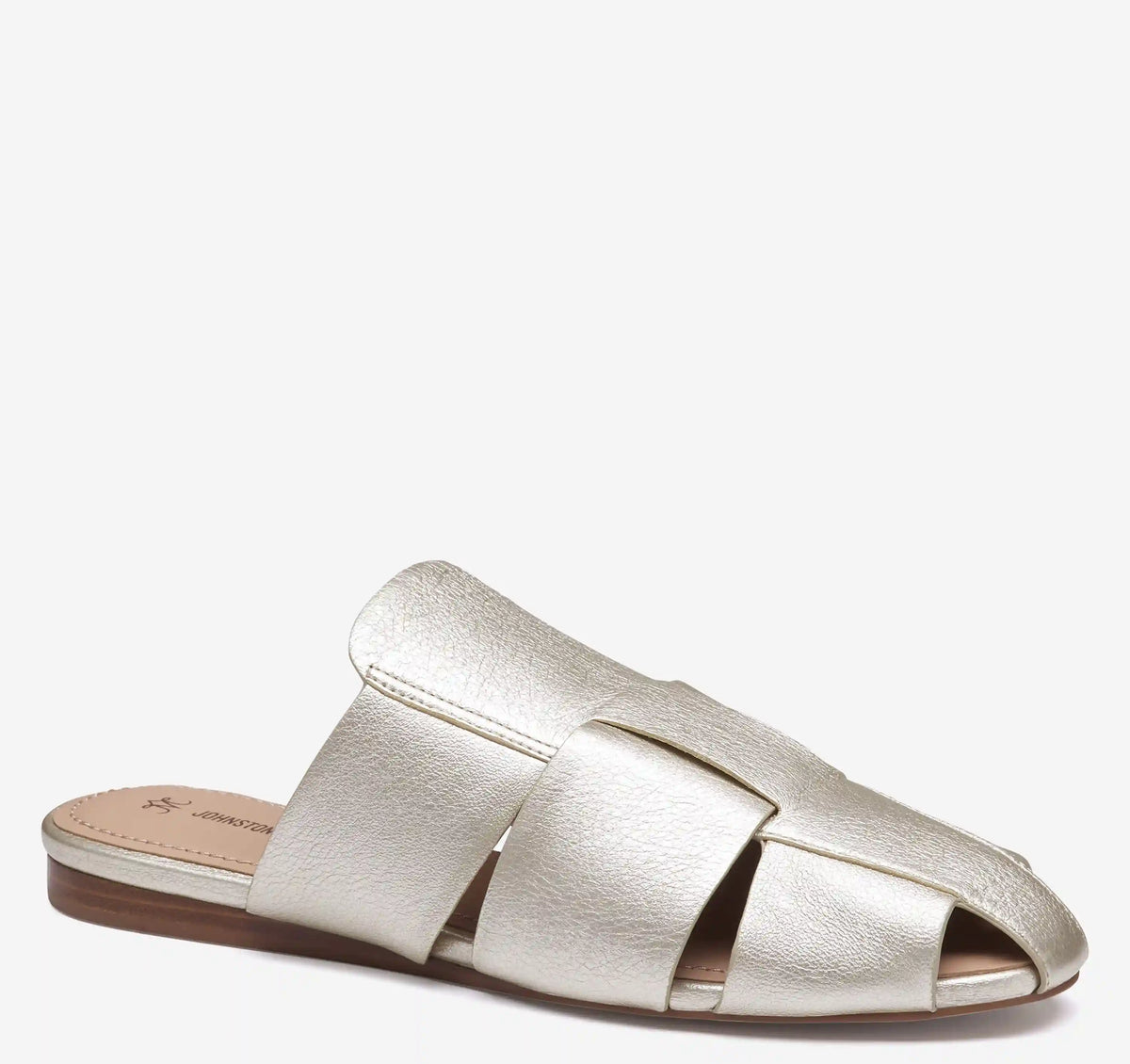 Claire Fisherman Mule - Platinum Metallic Italian Sheepskin