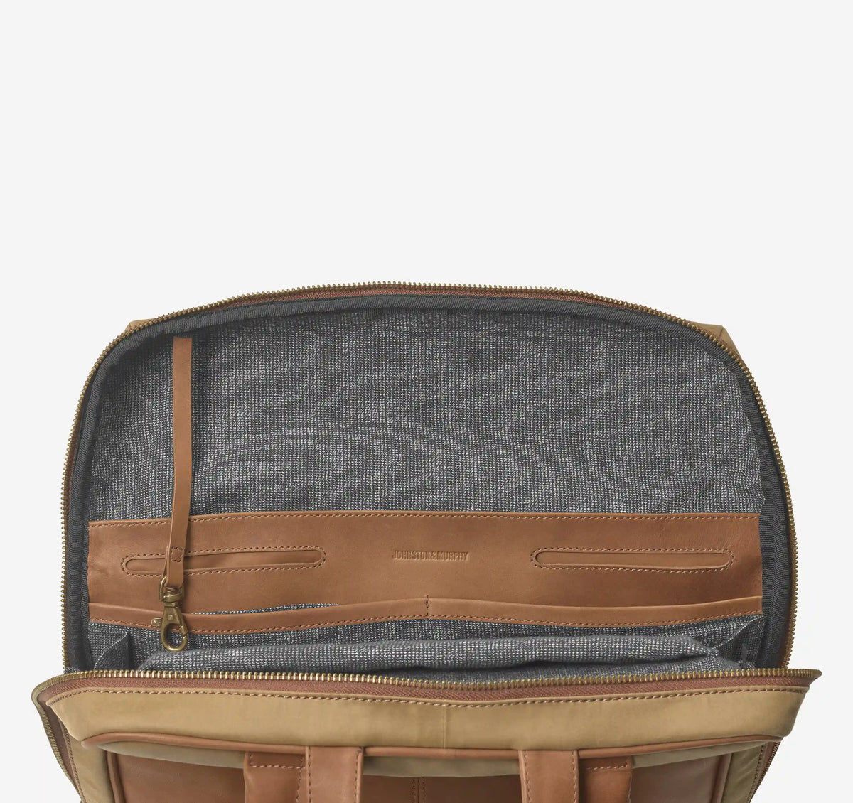 Rhodes Commuter Backpack - Camel Antique Cotton/Tan Full Grain