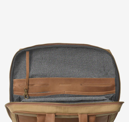 Rhodes Commuter Backpack - Camel Antique Cotton/Tan Full Grain