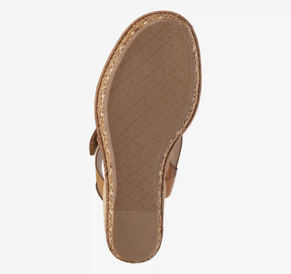 Addison Asymmetrical Wedge - Cognac Nappa Leather