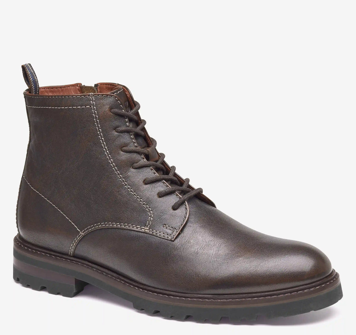 Britton Plain Toe Boot - Dark Brown Bomber Leather