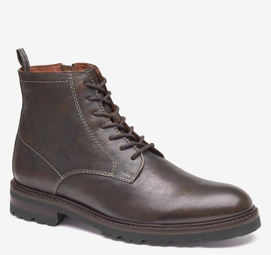 Britton Plain Toe Boot - Dark Brown Bomber Leather