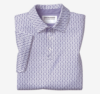 Game Day XC+™ Basketball Print Polo - Purple