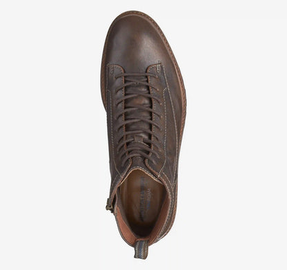 Britton Lace-to-Toe Boot - Dark Brown Bomber Leather