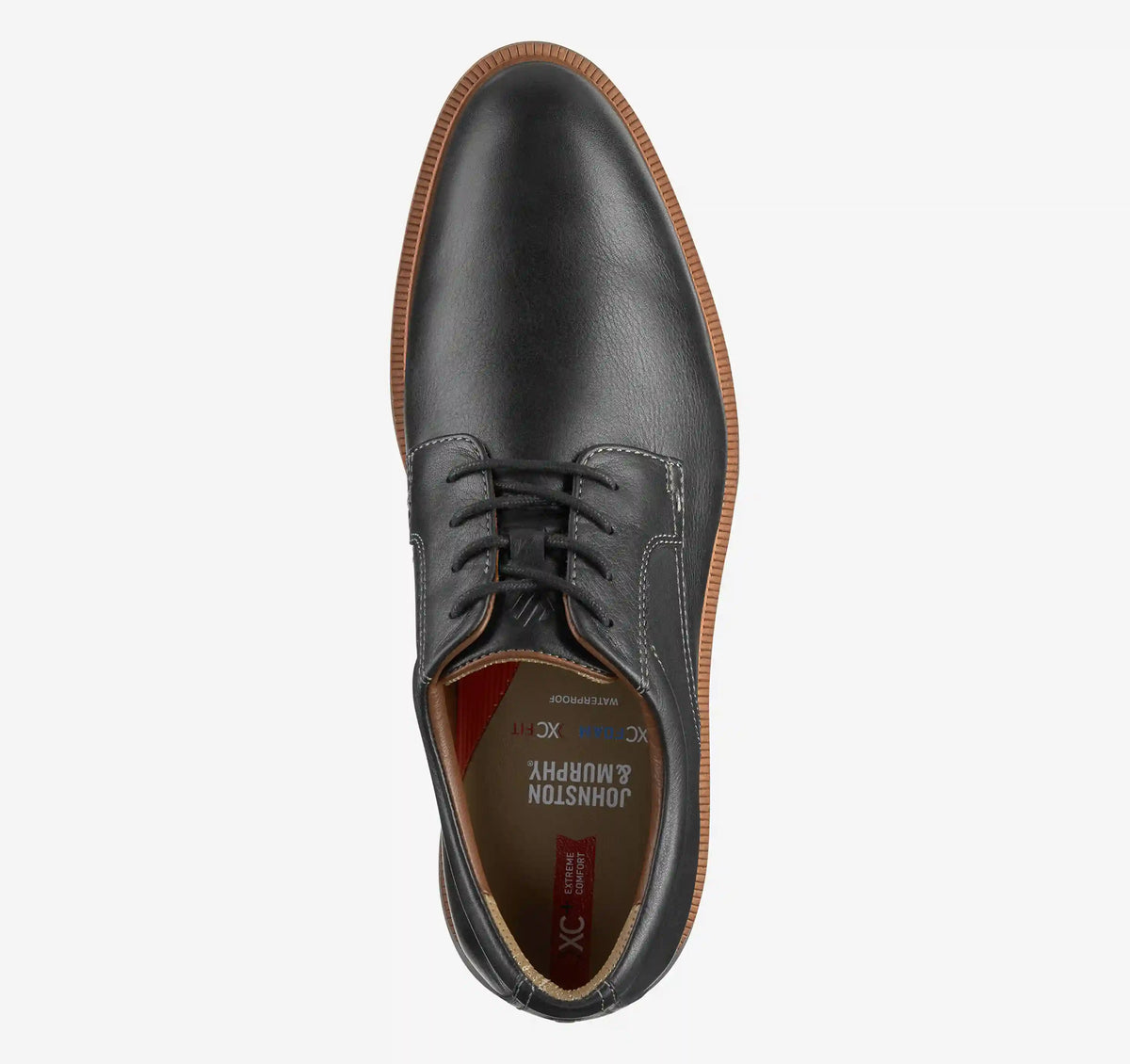 XC+™ Parker Plain Toe - Black Waterproof Full Grain Leather